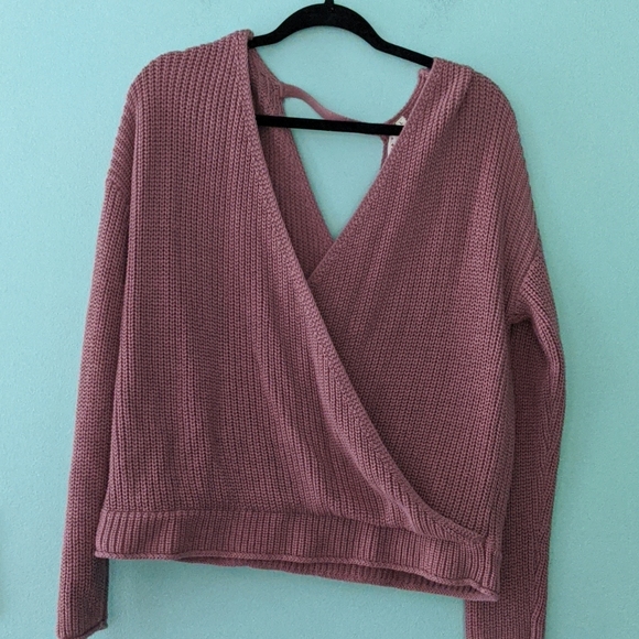 send Butterflies Sweaters - Send Butterflies Red Wrap Top Large